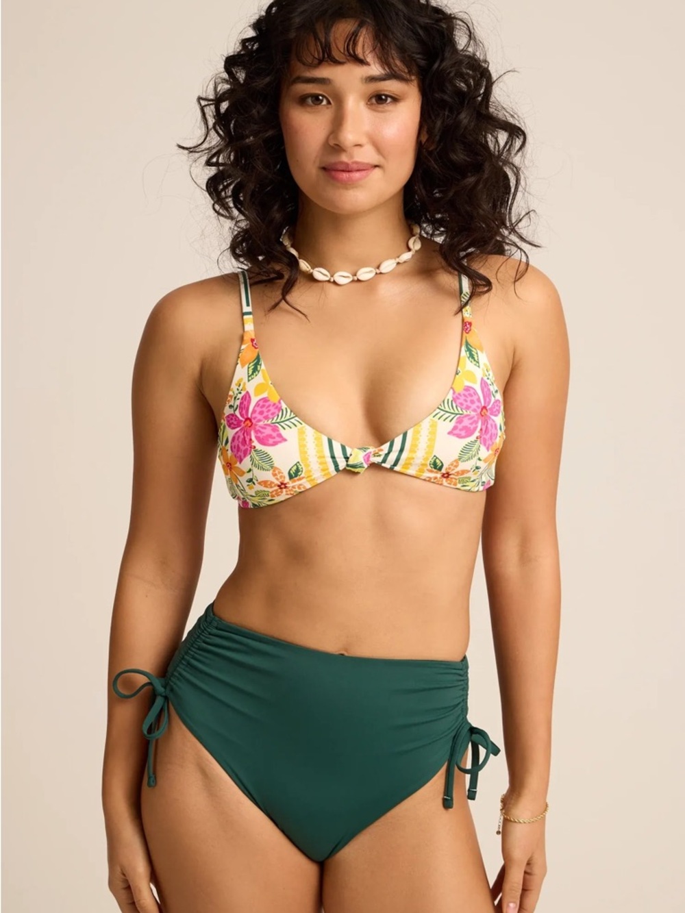 Cheekies The Certified Flirt
Tropic Royale Floral Stripe Bikini Top size Small